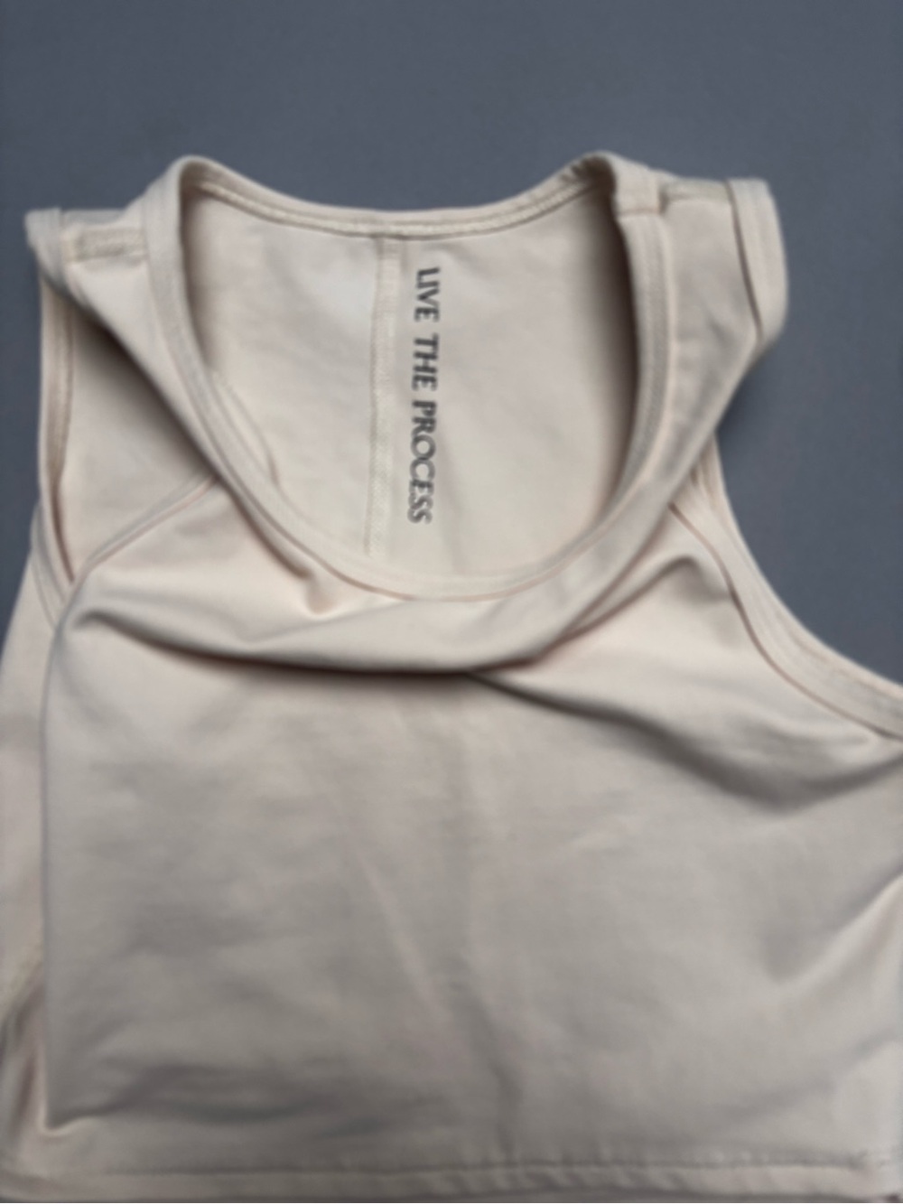 Live The Process Ballet Top Small Balletcore in Mother of Pearl